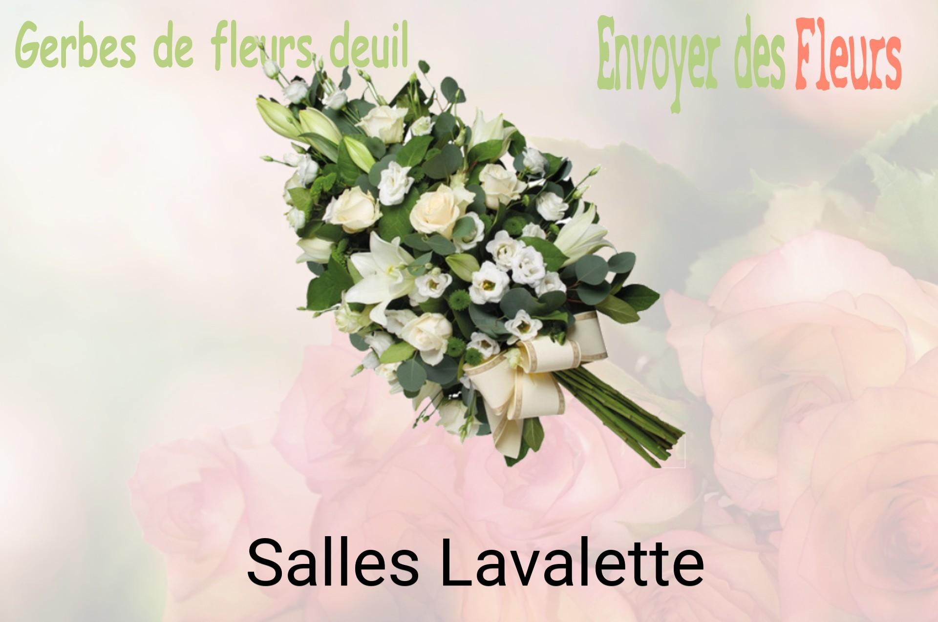 Gerbe de fleurs de deuil livrée à Salles-Lavalette